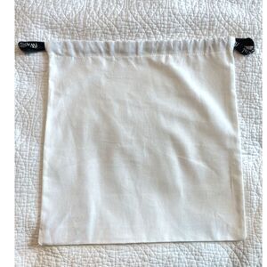 JW Anderson White Drawstring Dust Bag Unisex Protective Storage 15"x16"Handbag